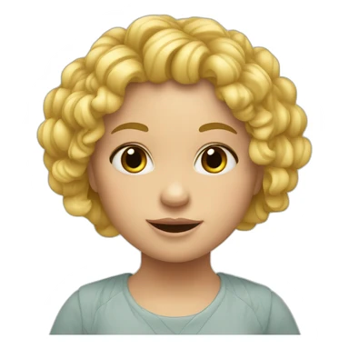 Niña rubia con rizos sticker