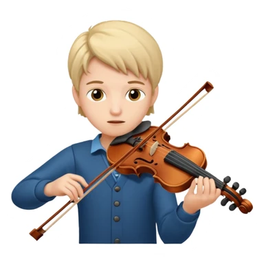 kid plays violin sticker