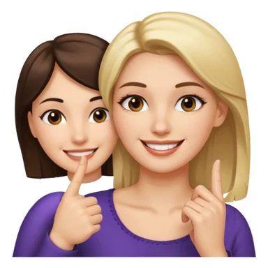 Casi como el primero, pero que no sean dos dedos, y que ese dedo solo este como el 2 dedo de la segunda mujer sticker