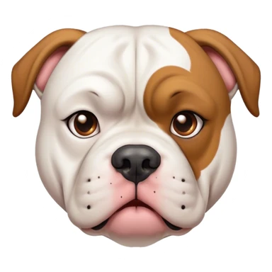 White American Bulldog with brown face.  sticker