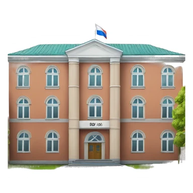 typical russian school buiding  sticker