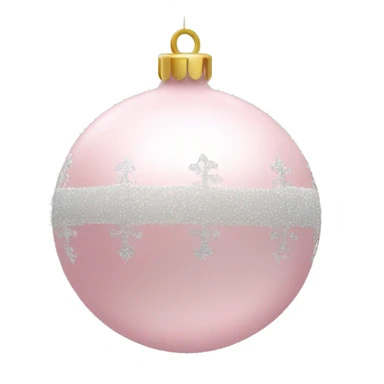 Light Pink Christmas bauble sticker