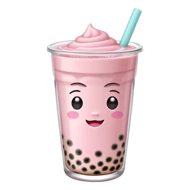 Pastel Pink Boba Tea sticker