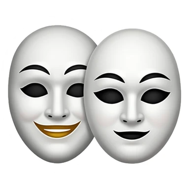 Two mask one is happy the other is sad sticker