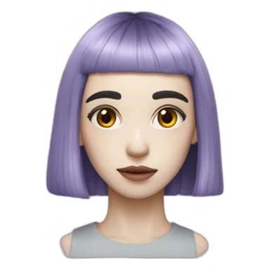 grimes-with-bob-haircut sticker