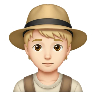 handsome boy in a hat sticker