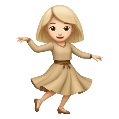 Monja bailando feliz sticker