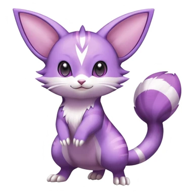 Shiny Furret-Purrloin-Espeon-Hybrid (Full body) sticker