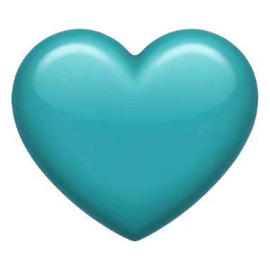 Dark turquoise heart sticker