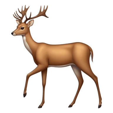 A deer is walking. sticker