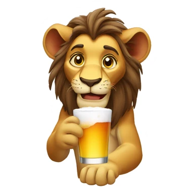 Lion king drinking raki sticker