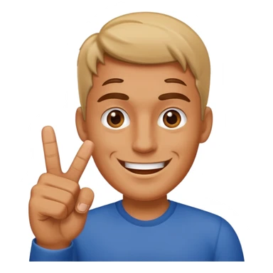 A man smiling and showing middle finger sticker