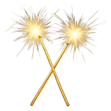 Golden sparkler sticker