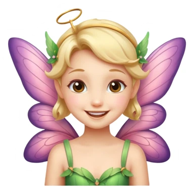 A little fairy, with wings,  , do more different emotional sticker