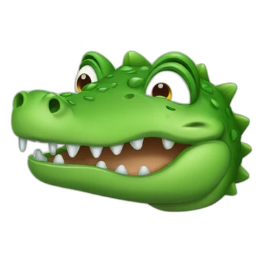sad crocodile with tears sticker