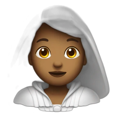 angel with hood with halo sticker