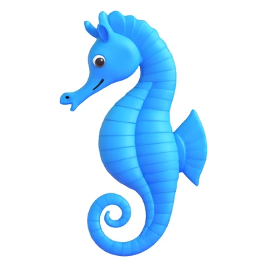 blue sea horse sticker
