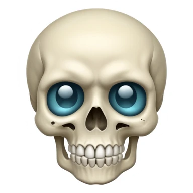 Combine a skull emoji and a cold face emoji sticker