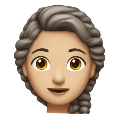 woman with brow hair,pretty hairband and cmera sticker