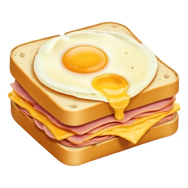 ham egg and cheese sandwich with the egg inside the sandwich not on top sticker