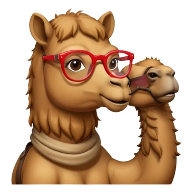 camel with red glasses sticker