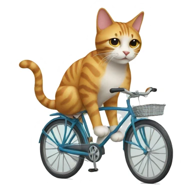 a cat on a bicycle sticker