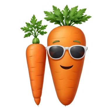  carrot in sunglasses sticker