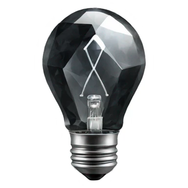 Black diamond light bulb sticker