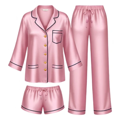 Light pink silk pyjamas set sticker