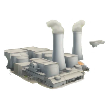 Factory on the beach  sticker