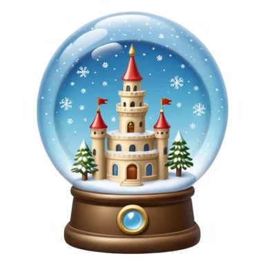 snow-globe, tower inside sticker