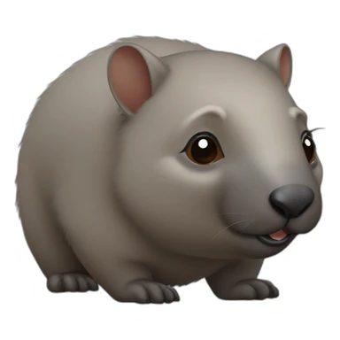 Wombat side profile sticker