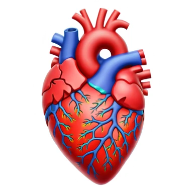 Anatomical heart with universe inside  sticker