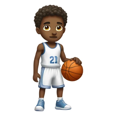 Boy playing basketball  sticker
