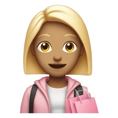 Light pink shopping  sticker