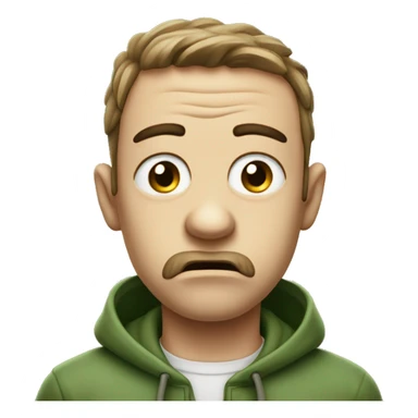 Disgust face with side eye ￼ sticker