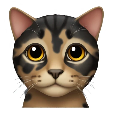 black and tortoise cat sticker