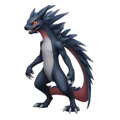 Edgy Cool Nargacuga-Pokémon-Fakémon Full Body High Quality sticker