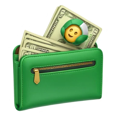 Aviator money emoji, wallet full of cash, casino vibe, premium 3D emoji style, clean, no background
 sticker