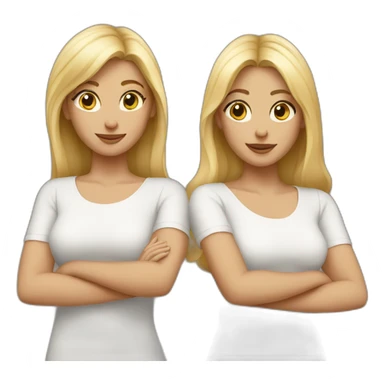 two blonde sisters sticker