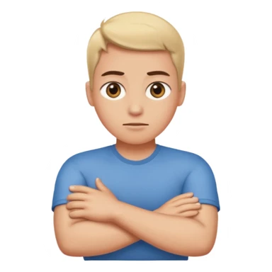 rolling eyes with arms crossed sticker