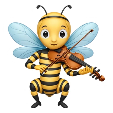 violinplayer bee sticker