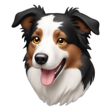 3 color border collie sticker