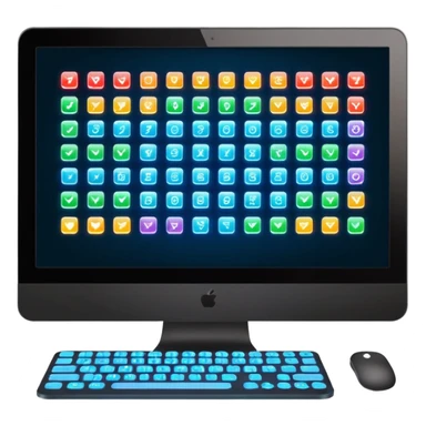 computador com codigo de programação a aparecer no ecra sticker