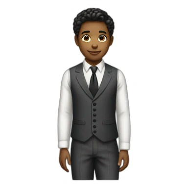 elegantly dressed boy sticker