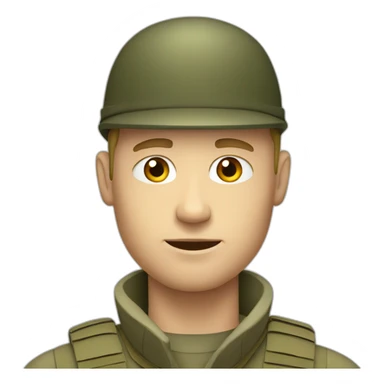 soldier white man sticker