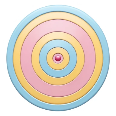 A cute bullseye target with spring pastel colors of yellow, pink and light blue sticker