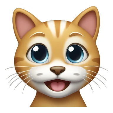 Proud cat looking excited while clapping sticker