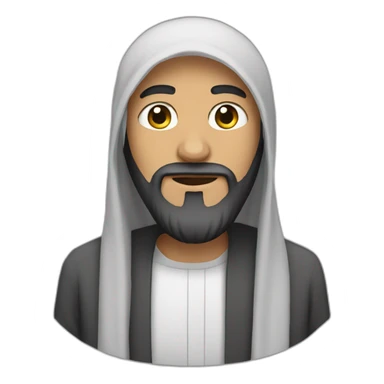 Man with Beard wearing hijab sticker