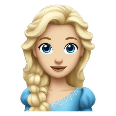 Princesse with blonde hair and blue eyes sticker